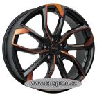 RC DESIGN RC34 černé matné oranžové | 8,0x19, 5x120, ET58 |8x19| /Brock/ (alu kolo, 352508)