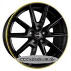 BORBET LX18 matt black yellow - 8,0x18, 5x112, ET44 |8x18| (497219)