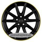 BORBET LX18 matt black yellow - 8,0x18, 5x112, ET44 |8x18| (497219)