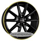 Borbet LX18 matt black yellow - 8,0x18, 5x112, ET48 |8x18| (497381)