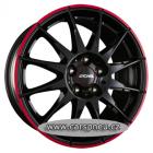 Ronal R54 black lackiert red - 6,5x15, 5x114,3, ET45 (54R5655.08X/MCR)