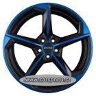 RONAL R66 black lackiert blue - 8,0x19, 5x112, ET44 |8x19| (66R9805.273/9712)