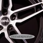 DBV 5DS 005 black poliert - 6,5x16, 5x100, ET38 (DE6HI38BGP)