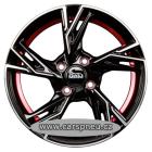 MAM RS5 7,0x16 5x100 ET38 černá leštěná červená |7x16| (alu kolo - MAMRS57016510038BFPRI)