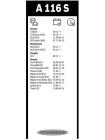 Sada stěračů BOSCH Aerotwin - A 116 S - 600+400mm /3397007116, 3 397 007 116, A116S/