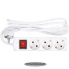 Prodlužovací kabel | 3 zásuvky se spínačem | 1,4m | 3x1,5mm | IP20 (BGS Technic, 3371)